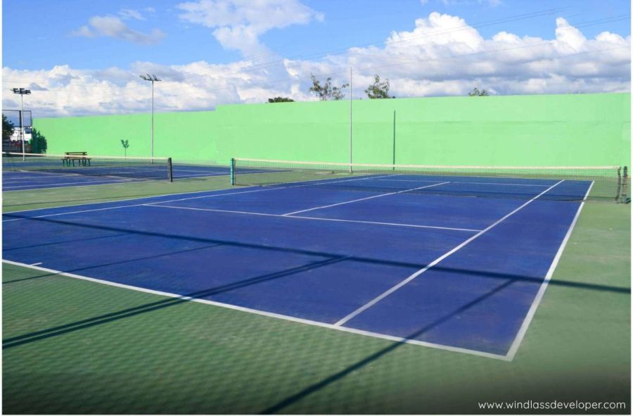 Lawn tennis court at River Valley Township